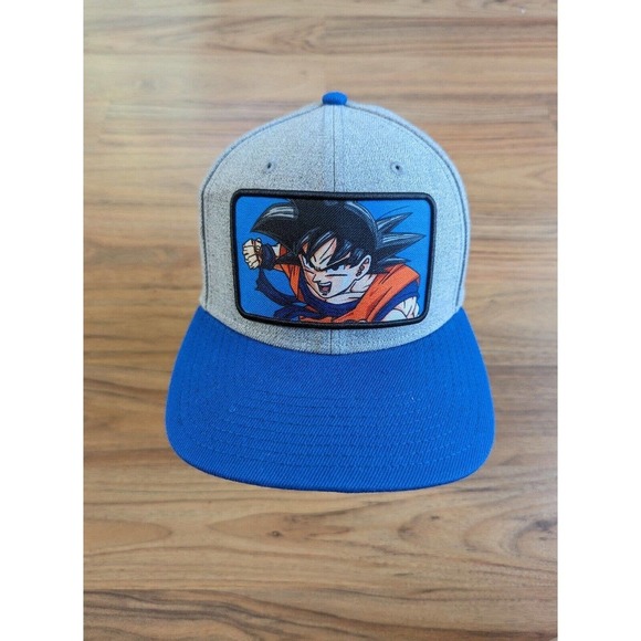 Dragonball Z Hat DBZ Goku Patch Anime Baseball Cap Hat Snapback Gray Blue H2 - Picture 2 of 5